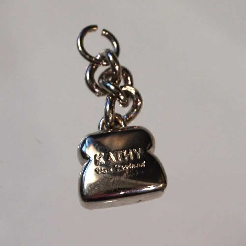 3 Kathy Van Zeeland Purse Charms Bag Accessories Silver Tone Metal